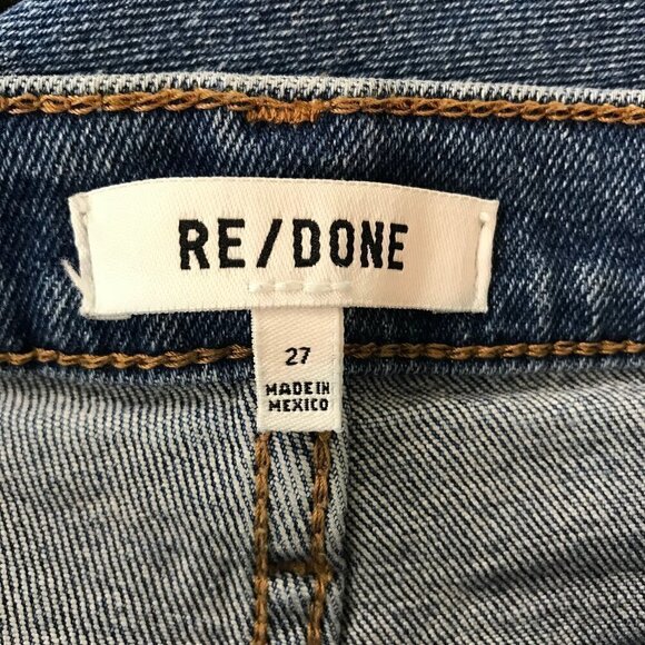 Re/Done High Rise Ankle Crop Button Up 5 Pocket  Jeans Size 27 - Picture 7 of 8
